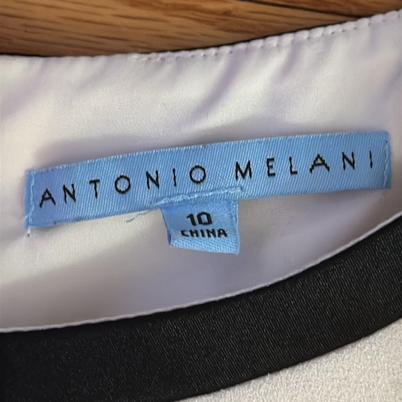 Antonio Melani Embroidered Tweed Dress Sz 10 - Picture 7 of 10